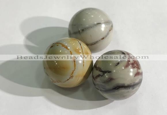 CDN1142 30mm round picasso jasper decorations wholesale