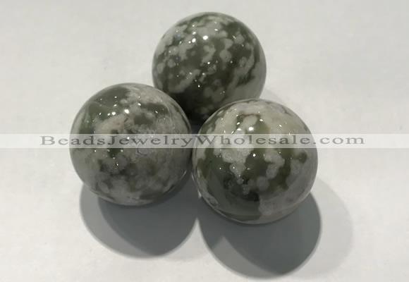 CDN1155 30mm round Mashan jade decorations wholesale