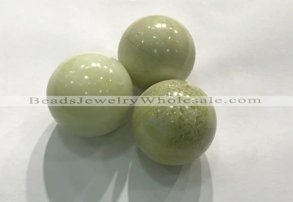 CDN1158 30mm round lemon jade decorations wholesale