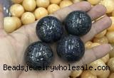 CDN12 30mm round pyrite gemstone decorations wholesale