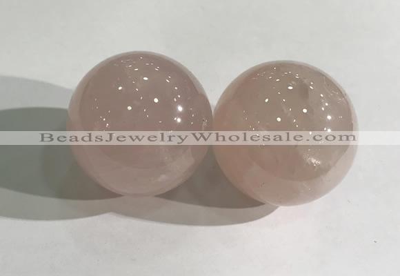 CDN1203 40mm round rose quartz decorations wholesale