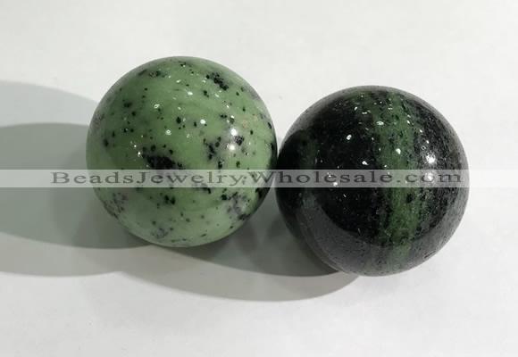 CDN1238 40mm round ruby zoisite decorations wholesale