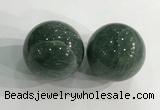 CDN1244 40mm round green biotite decorations wholesale