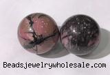 CDN1250 40mm round rhodonite decorations wholesale