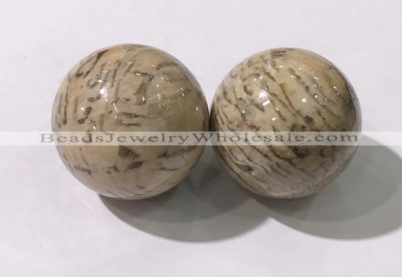 CDN1255 40mm round feldspar decorations wholesale