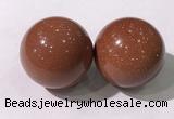 CDN1256 40mm round goldstone decorations wholesale