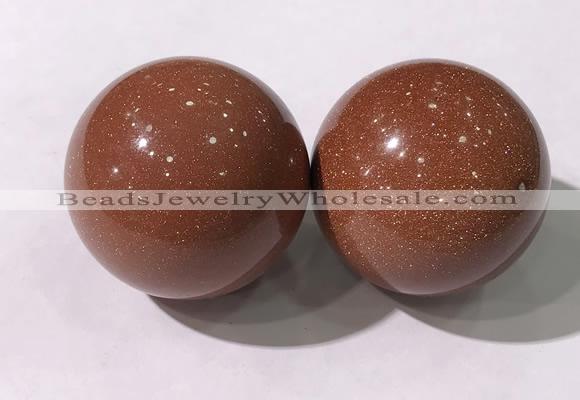 CDN1256 40mm round goldstone decorations wholesale