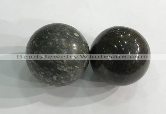 CDN1286 40mm round jasper decorations wholesale