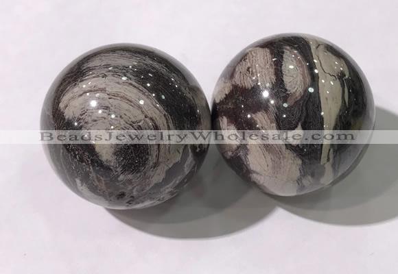 CDN1304 40mm round jasper decorations wholesale