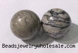 CDN1305 40mm round jasper decorations wholesale