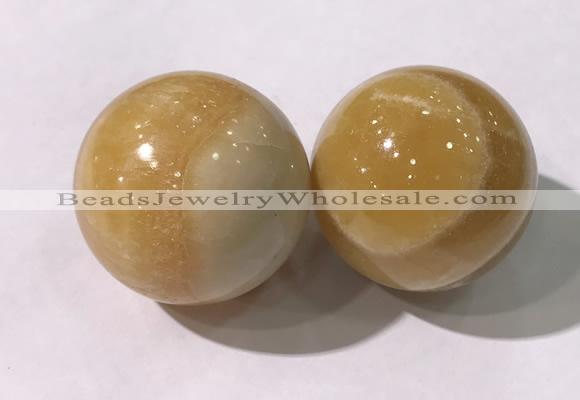 CDN1312 40mm round yellow calcite decorations wholesale