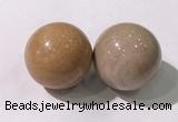 CDN1314 40mm round wood jasper decorations wholesale