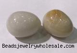 CDN1351 35*45mm egg-shaped yellow jade decorations wholesale