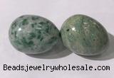 CDN1354 35*45mm egg-shaped Qinghai jade decorations wholesale