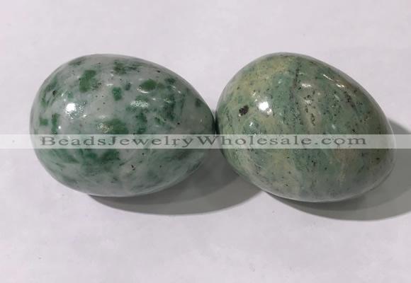 CDN1354 35*45mm egg-shaped Qinghai jade decorations wholesale