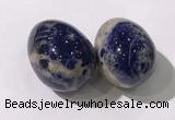 CDN1372 35*45mm egg-shaped sodalite decorations wholesale