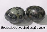 CDN1385 35*45mm egg-shaped kambaba jasper decorations wholesale