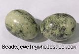 CDN1407 35*45mm egg-shaped yellow jasper decorations wholesale