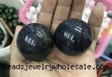 CDN15 40mm round pyrite gemstone decorations wholesale