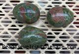 CDN309 30*40mm egg-shaped unakite decorations wholesale