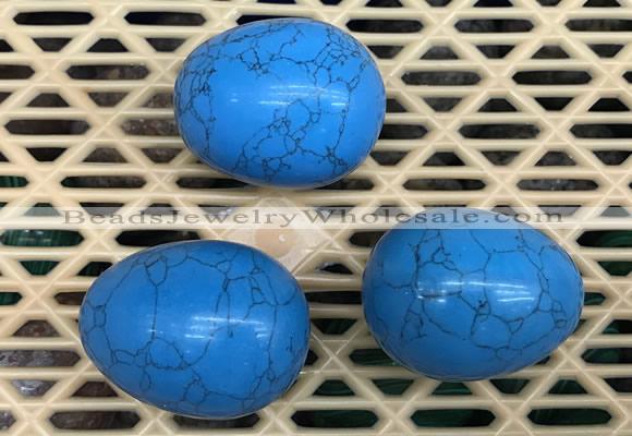 CDN316 30*40mm egg-shaped imitation turquoise decorations wholesale