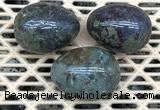 CDN323 30*40mm egg-shaped blood jasper decorations wholesale