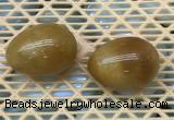 CDN338 35*50mm egg-shaped yellow jade decorations wholesale