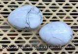 CDN341 35*50mm egg-shaped white howlite decorations wholesale