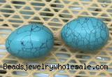 CDN342 35*50mm egg-shaped imitation turquoise decorations wholesale