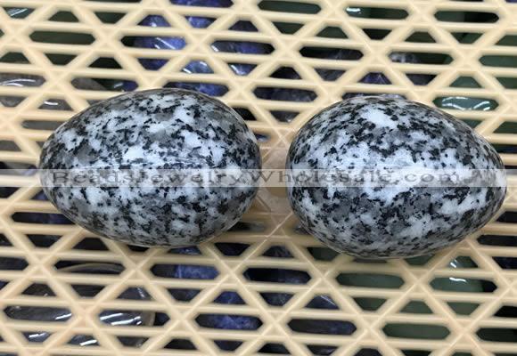 CDN348 35*50mm egg-shaped snowflake obsidian decorations wholesale