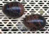 CDN356 35*50mm egg-shaped mahogany obsidian decorations wholesale