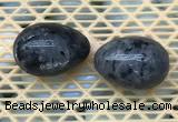 CDN358 35*50mm egg-shaped black labradorite decorations wholesale