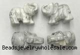 CDN382 20*40*30mm elephant white howlite decorations wholesale