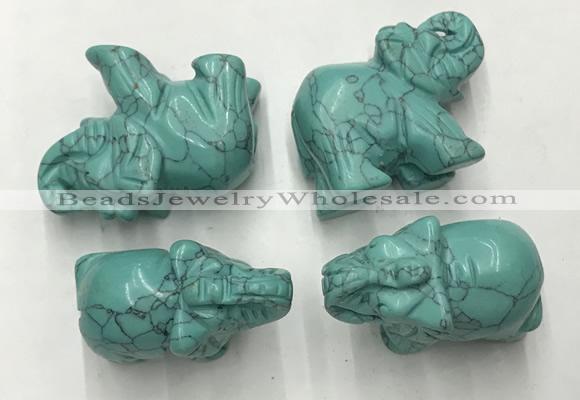 CDN383 20*40*30mm elephant imitation turquoise decorations wholesale