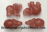 CDN385 20*40*30mm elephant cherry quartz decorations wholesale