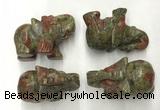 CDN389 20*40*30mm elephant unakite decorations wholesale