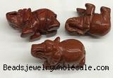 CDN411 25*50*35mm elephant red jasper decorations wholesale