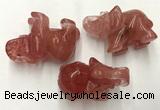 CDN415 25*50*35mm elephant cherry quartz decorations wholesale