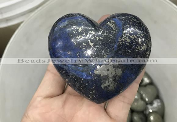 CDN42 65*70mm heart pyrite gemstone decorations