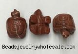 CDN440 28*45*22mm turtle red jasper decorations wholesale