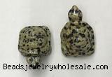 CDN441 28*45*22mm turtle dalmatian jasper decorations wholesale