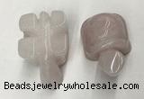 CDN451 38*55*28mm turtle rose quartz decorations wholesale