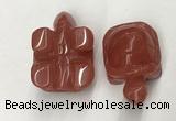 CDN452 38*55*28mm turtle cherry quartz decorations wholesale