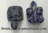 CDN456 38*55*28mm turtle blue spot stone decorations wholesale