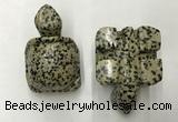 CDN461 38*55*28mm turtle dalmatian jasper decorations wholesale