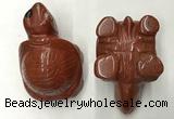 CDN462 38*55*28mm turtle red jasper decorations wholesale