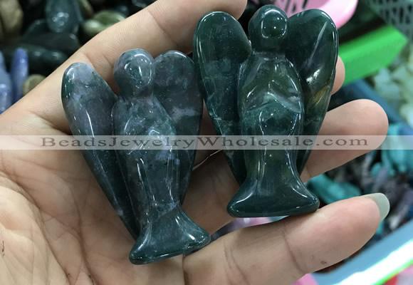 CDN500 35*50mm angel moss agate decorations wholesale