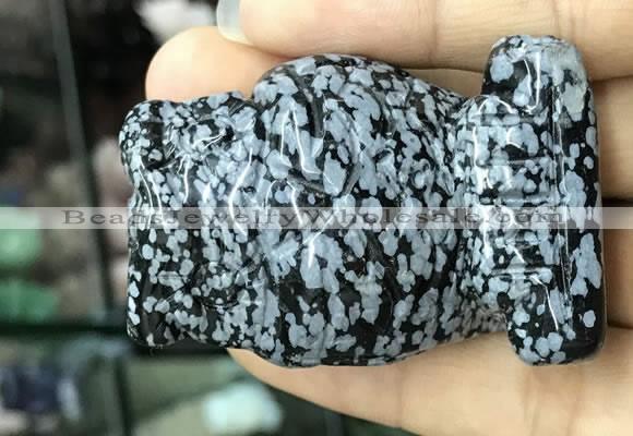 CDN576 35*50mm owl snowflake obsidian decorations wholesale