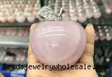 CDN598 55*65mm apple rose quartz decorations wholesale