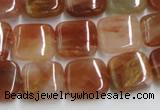 CDQ16 15.5 inches 10*10mm square natural red quartz beads wholesale